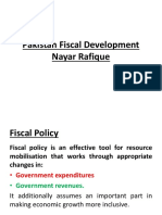 Pakistan Fiscal Development Nayar Rafique