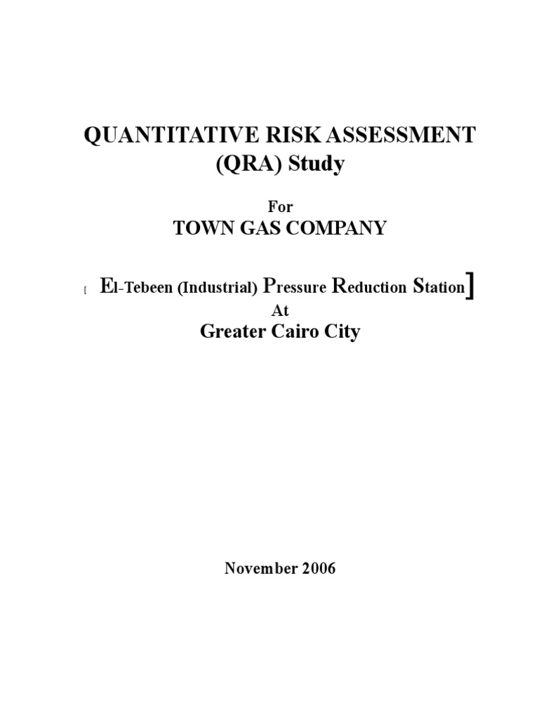 QRA for Town Gas in New Cairo | PDF | Risk Assessment | Risk