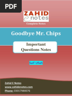 Important Mr Chips Questions English Part 2