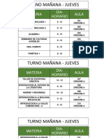 Cartelera Asignatura - Aulas Del Jueves