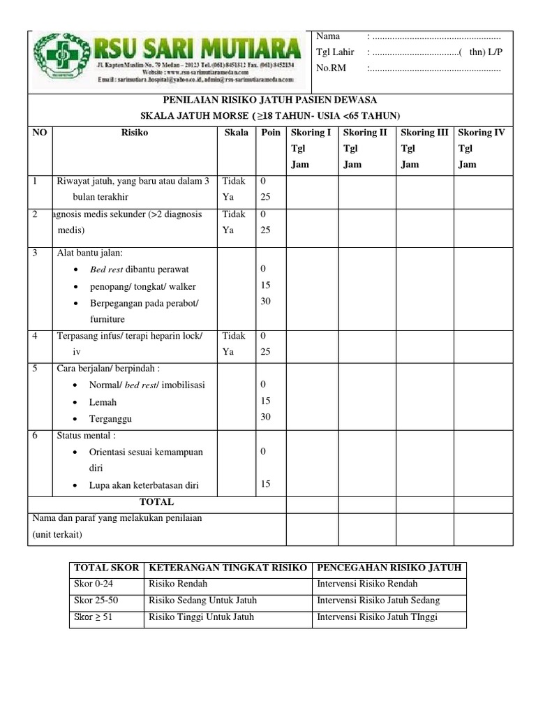 Risiko Jatuh Rawat Inap Pdf