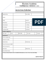 Interview Form PDF
