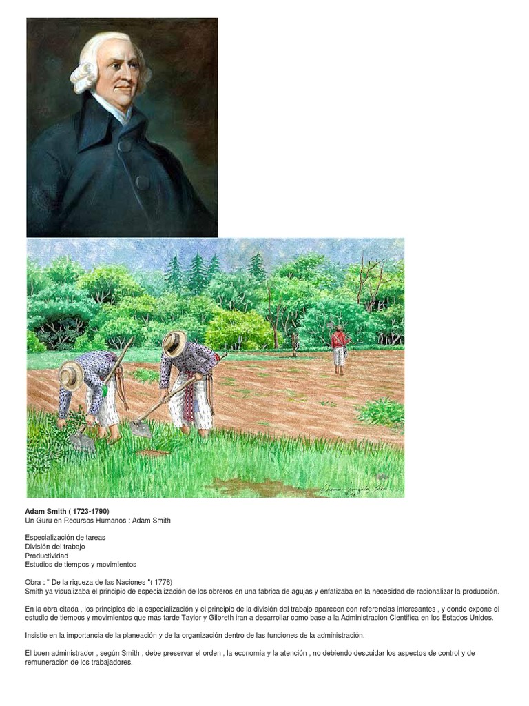 Adam Smith: Pionero en Recursos Humanos | PDF