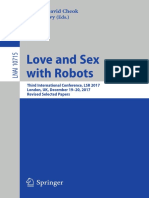 Adrian Cheok & David Levy Love and Sex With Robots 2017