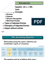 Accounting Equation (A L + SE) Accounting Cycle Accounting Concepts
