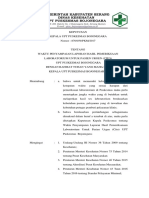 8.1.3.1 SK Waktu Penyampaian Laporan Hasil Pemeriksaan Laboratorium Untuk Pasien Urgen (Cito)