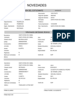 Novedades: Informacion Del Estudiante