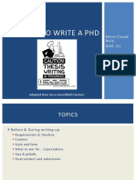 How To Write A PHD: Marie - Claude Boily Dide, Icl