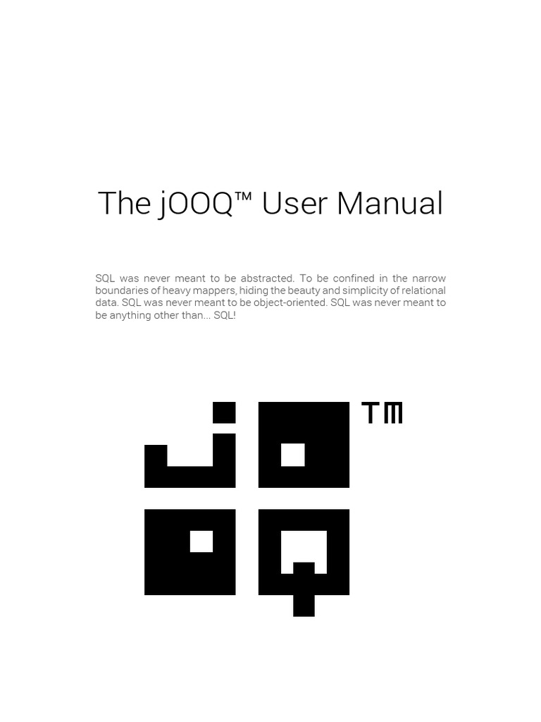 jOOQ Manual 3.10 | PDF | Sql | Relational Model