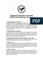 Reglamento Deportivo Velocidad 2010-2011