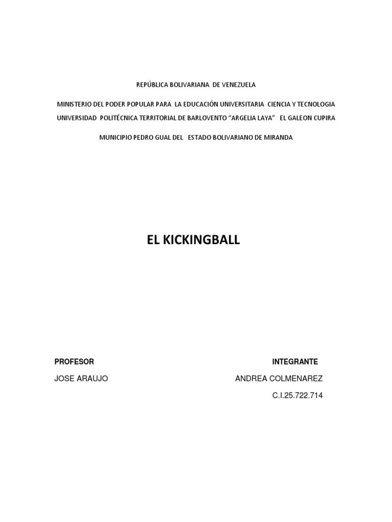 Reglas y dimensiones del Kickingball | PDF | Vóleibol | Reglas y ...