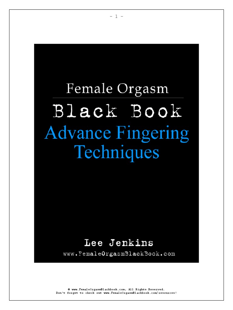 Female Orgasm Blackbook Advanced Fingering Techniques | PDF | Business