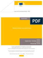 Eurobarometer 2016 Media Pluralism and Democracy