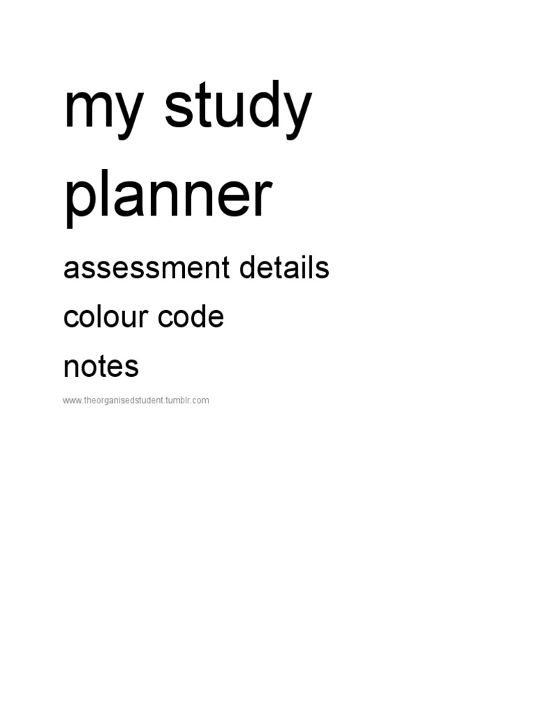 Study Planner and Assessment Guide | PDF | Science & Mathematics