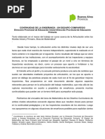 Continuidad de La Ensenanza. Un Desafio Compartido. Matematica