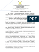 A Justiça Virtuosa e A Estruturação Da Cidade