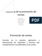 Auditoria de La Promoción de Ventas