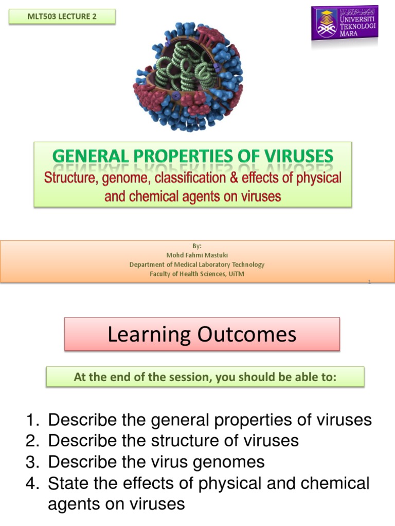 General Properties and Structure of Viruses | PDF | Virus | Sense ...