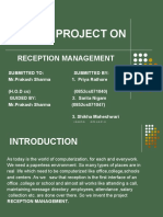 Minor Project On: Reception Management