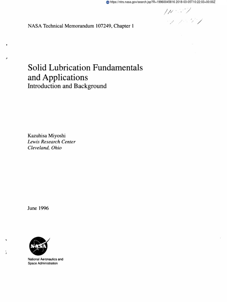 Solid Lubrication Fundamentals Overview | PDF | Lubricant | Friction