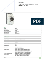 Product Data Sheet: Tesys Gv2 - Motor Circuit Breaker - Thermal-Magnetic - 13 18 A