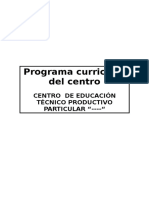 Programacion Curricular Del Centro