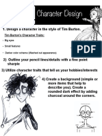 Tim Burton Character Handout