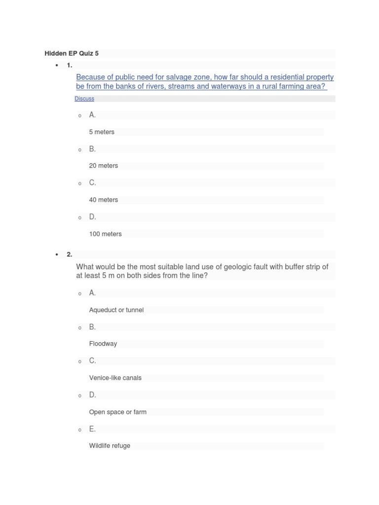 Land Use Planning Standards and Guidelines Exam Questions Analyzing