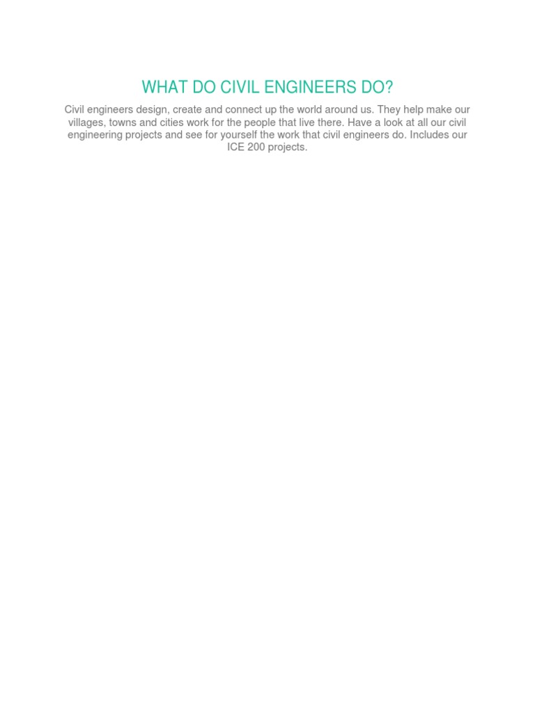 What Do Civil Engineers Do PDF