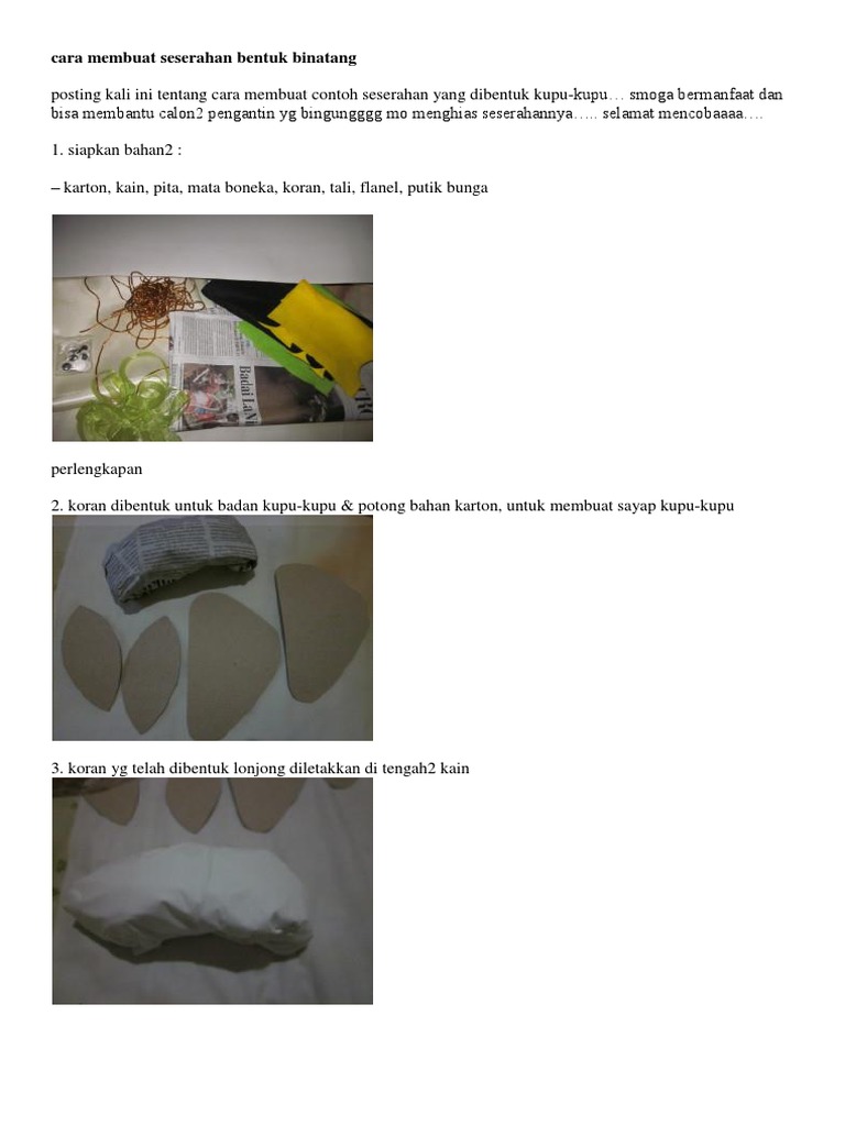 Cara Membuat Seserahan Bentuk Binatang