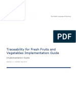 Global Traceability Implementation Fresh Fruit Veg