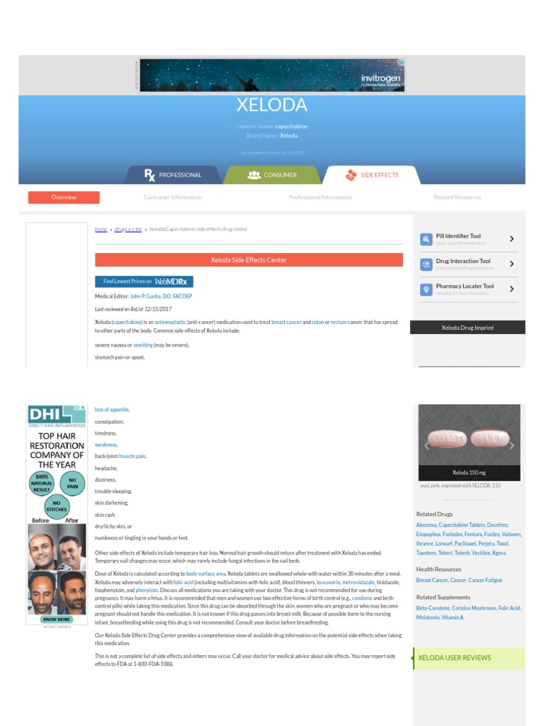 Xeloda Side Effects Capecitabine