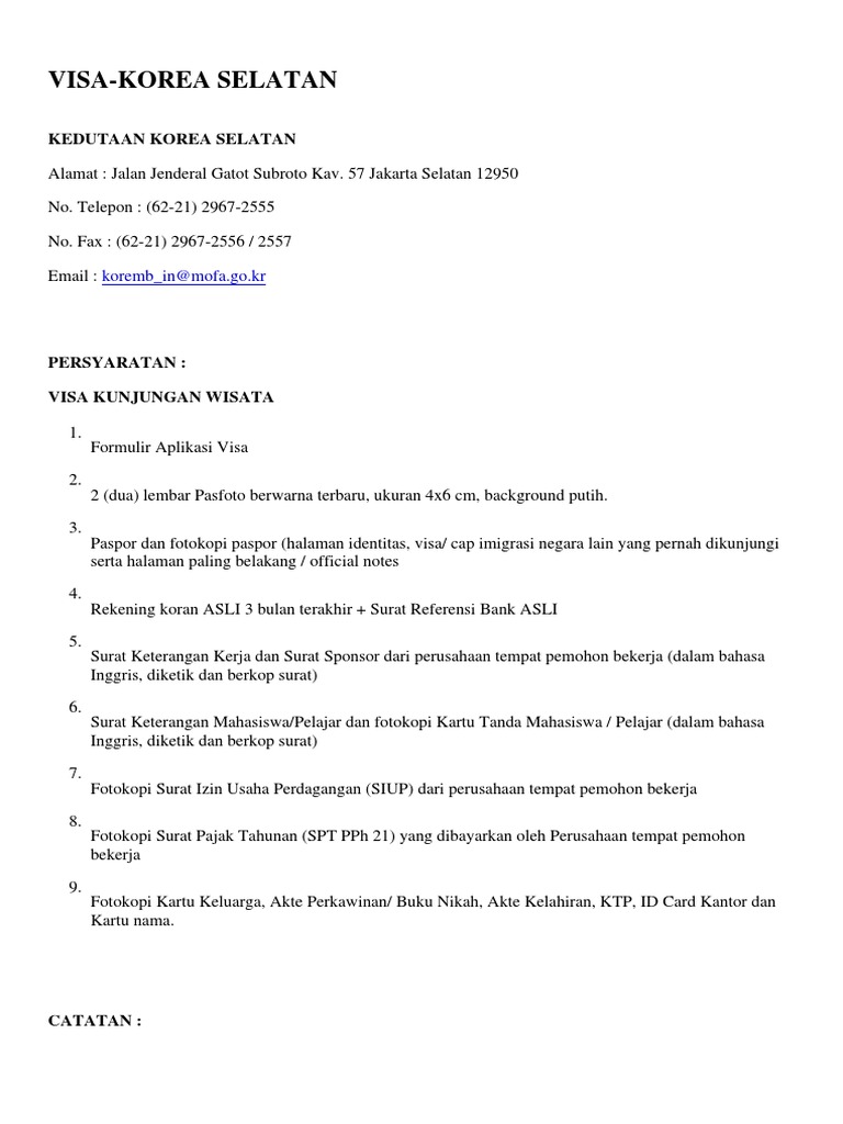 Visa Korea Selatanpdf