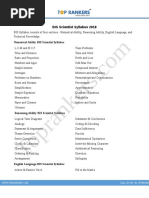 BIS Scientist Syllabus