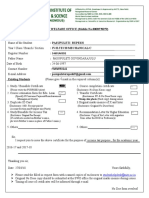 REQUEST FORM and No Due Certificate