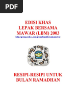 Download EDISI KHAS LEPAK BERSAMA MAWAR LBM 2003 - RESIPI-RESIPI UNTUK  BULAN RAMADHAN  by foolkiller SN37568099 doc pdf