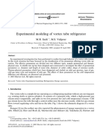 Experimental Modeling of Vortex Tube Refrigerator: M.H. Saidi, M.S. Valipour