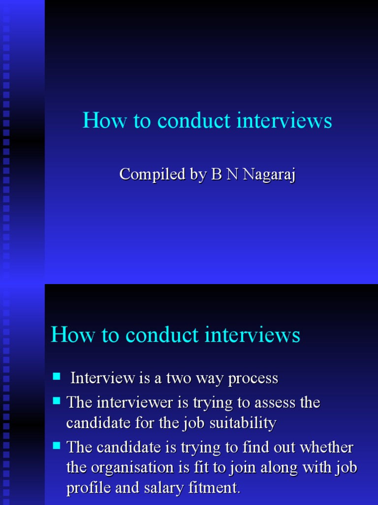 How To Conduct Interviews | PDF | Interview | Neuropsychological Assessment
