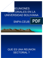 Reuniones Sectoriales en La Universidad Boliviana