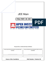 Jee-mains Test Paper - 01