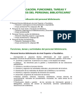 Funciones Personal Bibliotecario PDF