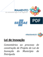 Apresentação - Projeto de Lei Inovação - PETRÓPOLIS - ALERJ - 05-04-2018