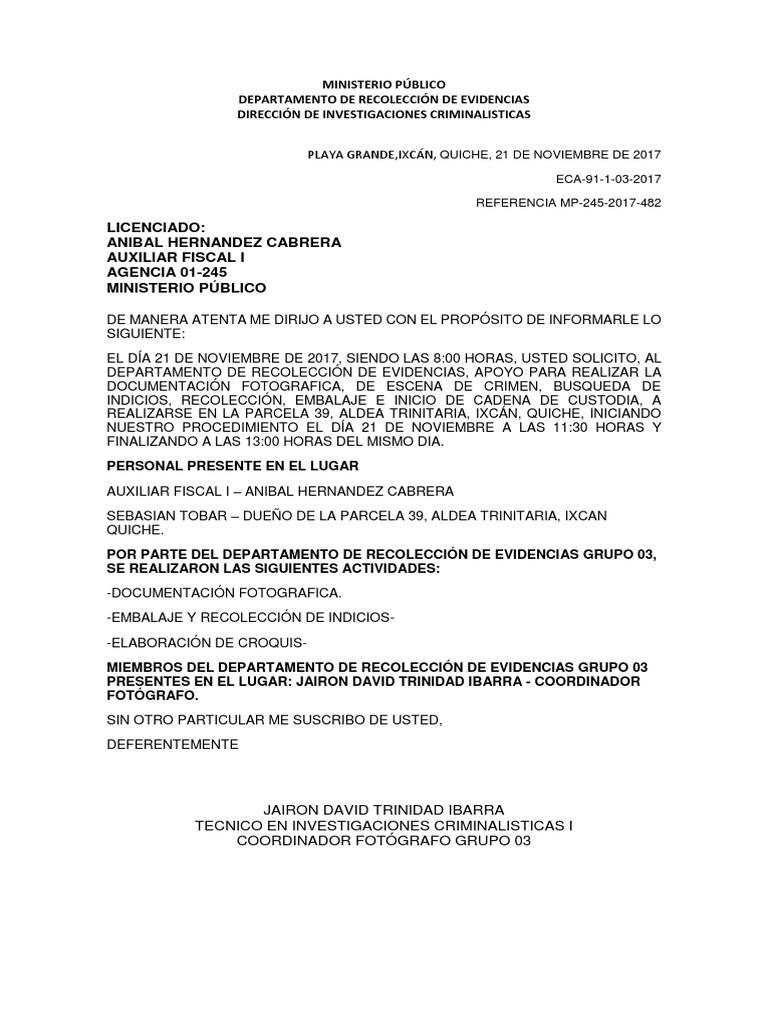 Documentación de Escena de Crimen en Ixcán | PDF | Violencia