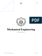 Mechanical Engineering Examination