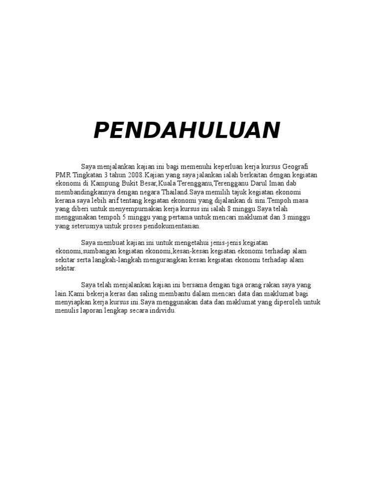 Contoh Pendahuluan Folio Geografi - Guru Paud