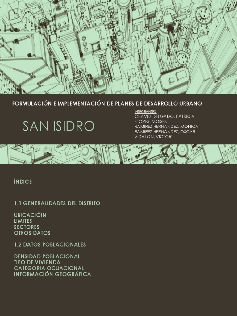 Análisis Urbano y Desarrollo en San Isidro | PDF | Peatonal | Área urbana