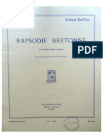 Rapsodie Bretonne, Pour Saxophone Alto Et Piano, R.bariller