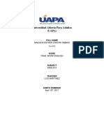 Universidad Abierta para Adultos (UAPA) : Ninosca Esther Castro Sabino 16-4393