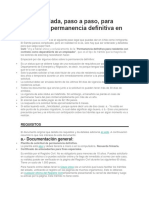 Guía Detallada para Solicitar La Residencia Definitiva