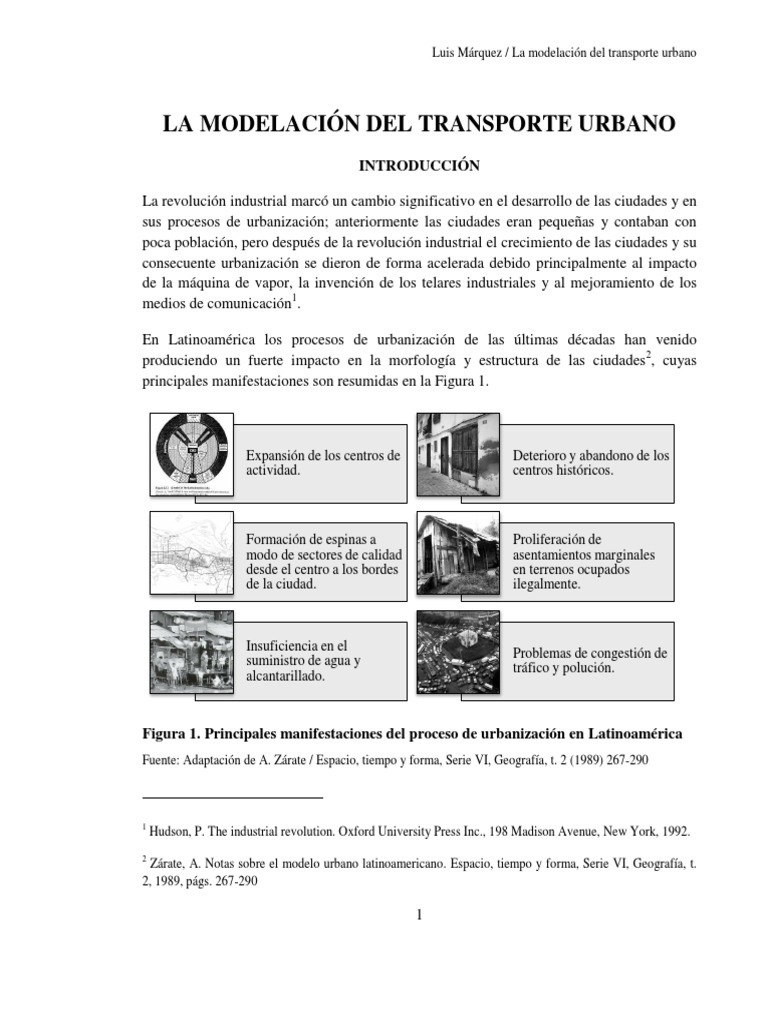 La Modelación Del Transporte Urbano de Pasajeros | PDF | Transporte ...